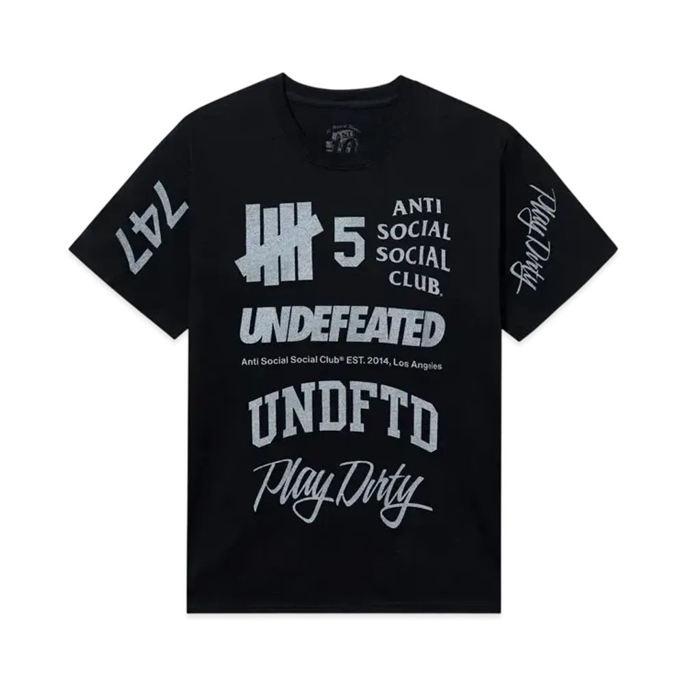 ANTI SOCIAL SOCIAL CLUB x Undefeated Schizophrenia Reflective Tee "Black"