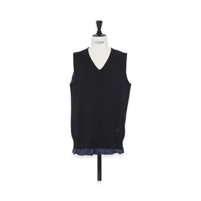 Maison Margiela Lining Layered Knit Vest "Black"