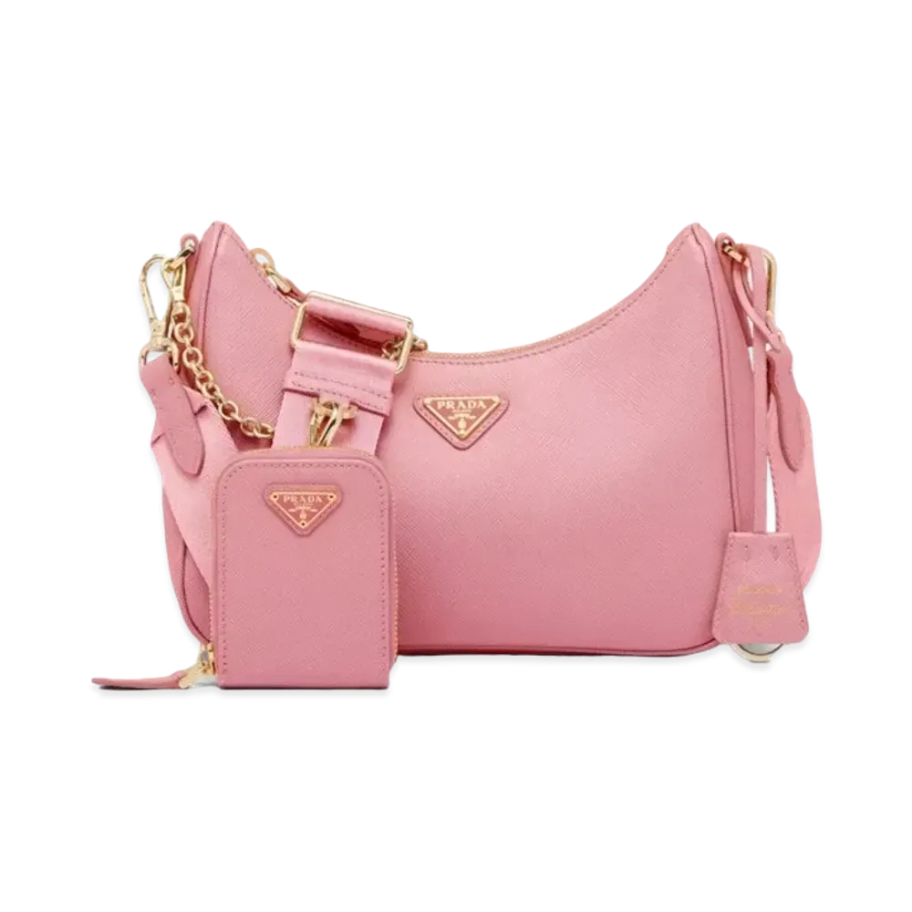 PRADA Re Edition 2005 Saffiano Leather Bag "Petal Pink"