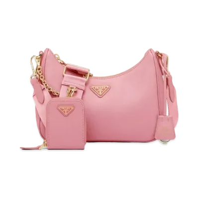 PRADA Re Edition 2005 Saffiano Leather Bag "Petal Pink"