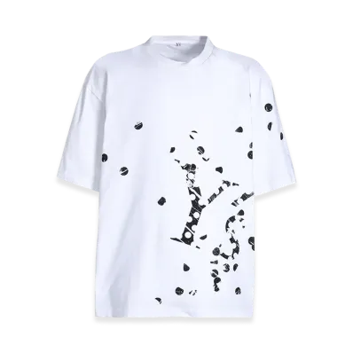 Y's Logo Half Sleeve T "White"