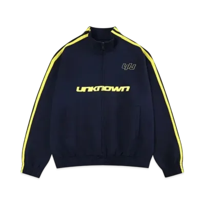 Unknown London Baggy Fit Un Stripe Track Top "Navy"