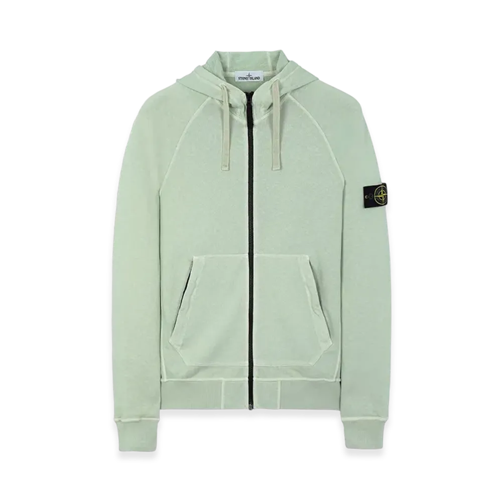 Stone Island 61560 T.CO+OLD Full Zip Hooded Sweatshirt - 21SS "Aqua"