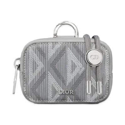 Dior D-Touch Horizontal Nano Pouch CD Diamond Canvas "Gray"