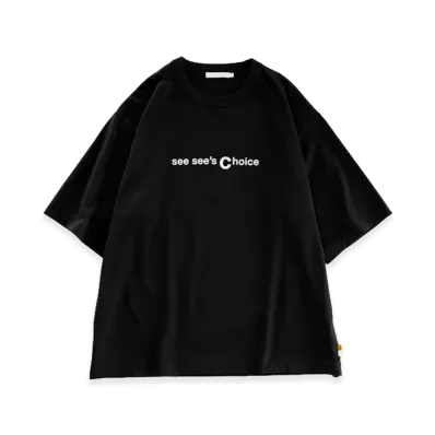 SEE SEE see see's choice Logo Tee "Black/White"