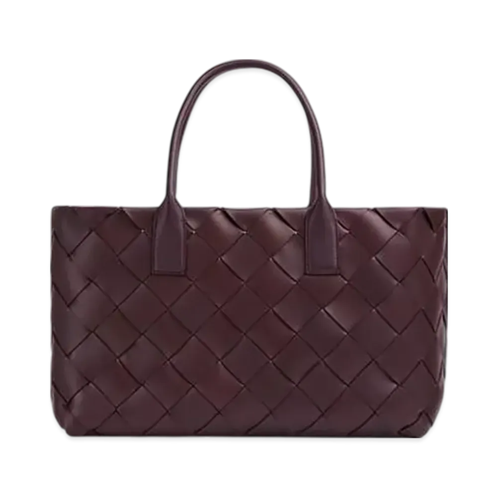 Bottega Veneta Maxi Intreccio Tote "Grape/Almond"