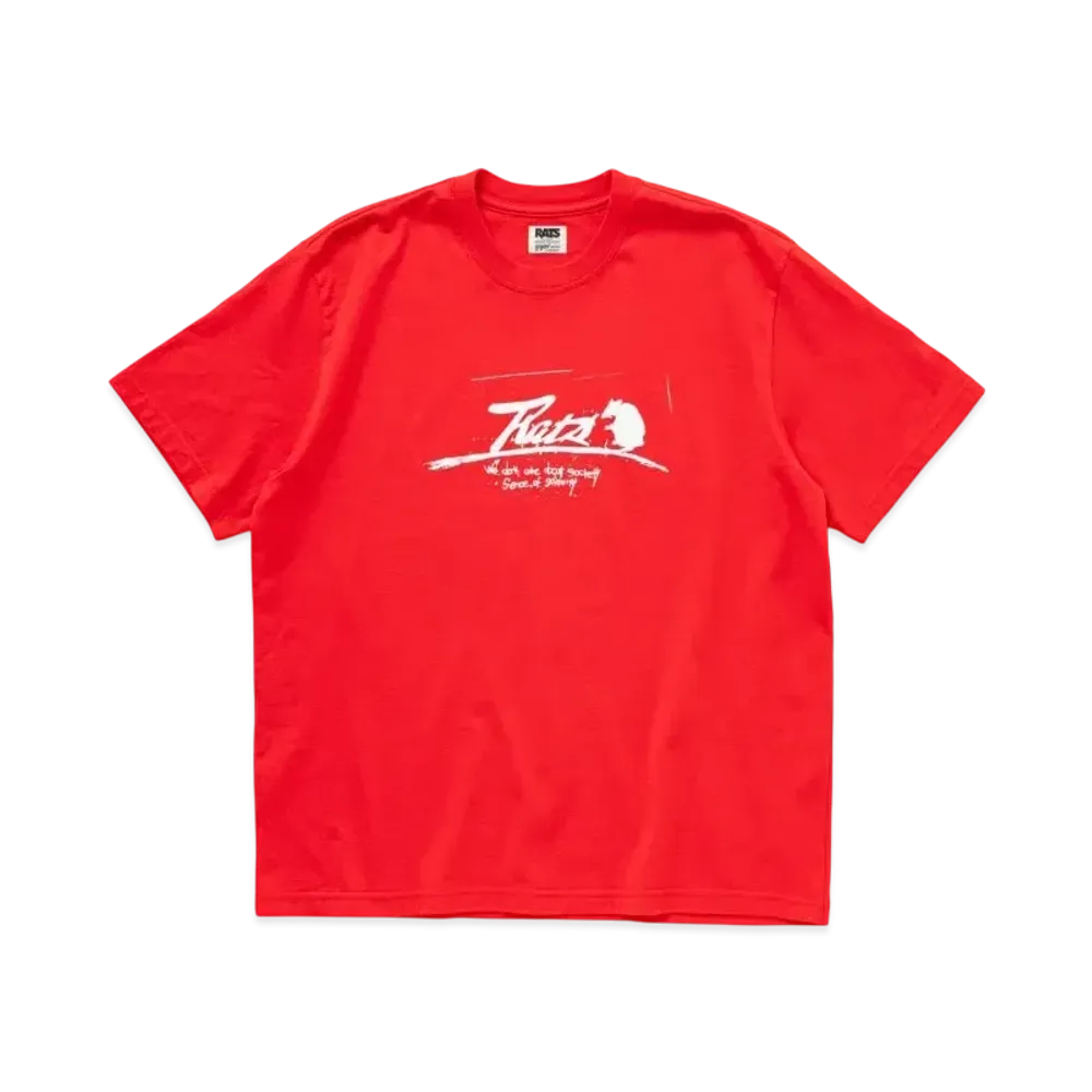 RATS Script Logo Way Of Life Tee "Red"