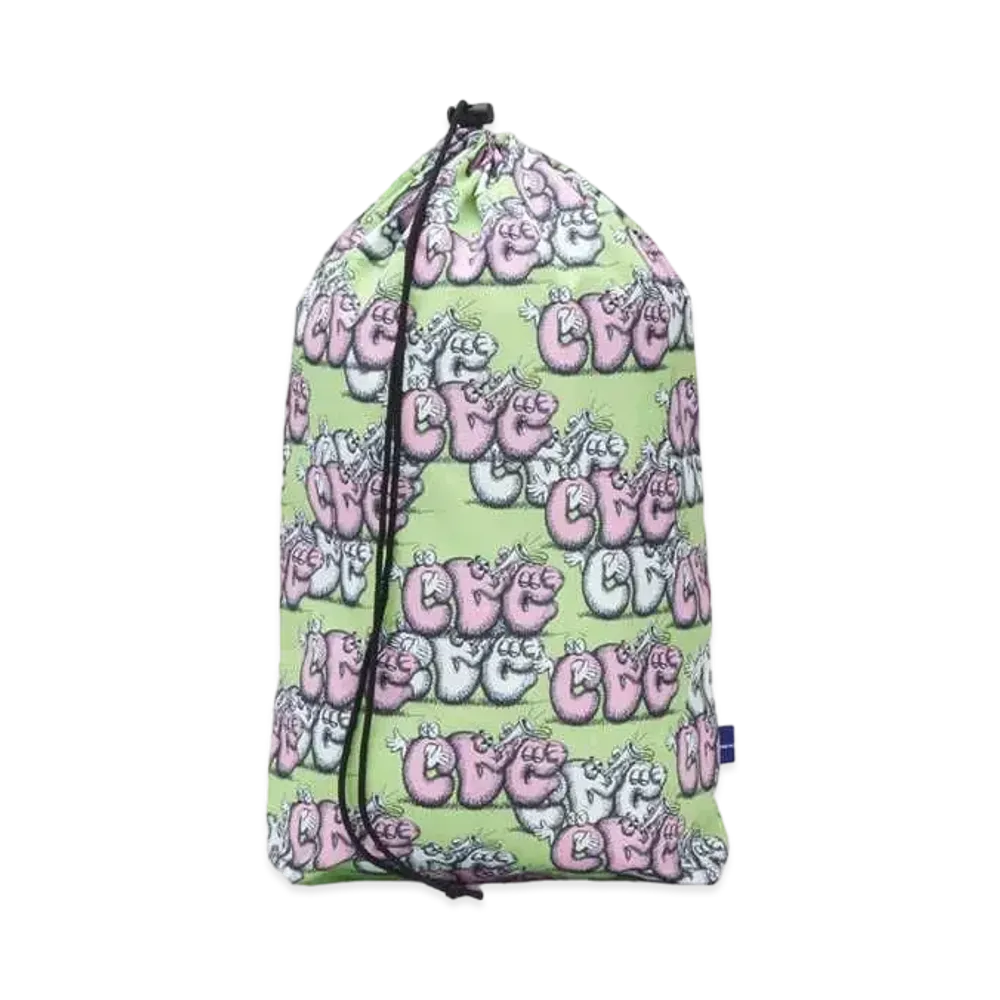 CDG Shirt x Kaws Drawstring Bag "Green Pink"