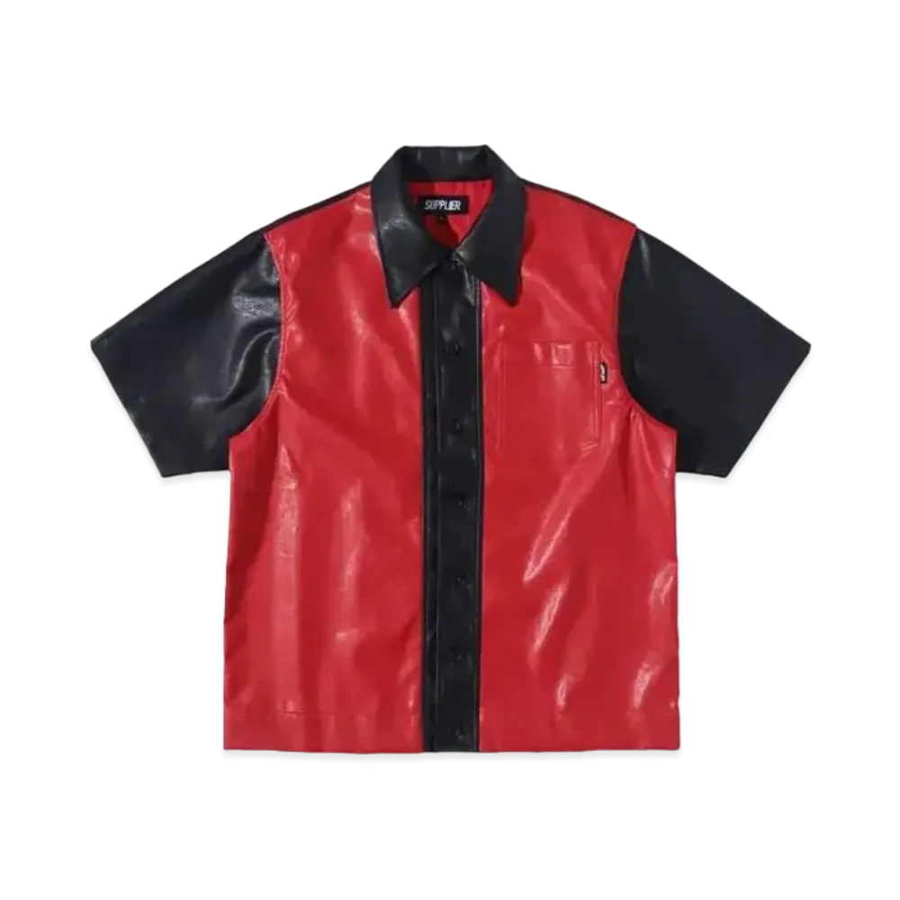 SUPPLIER Leather Shirt "Black"