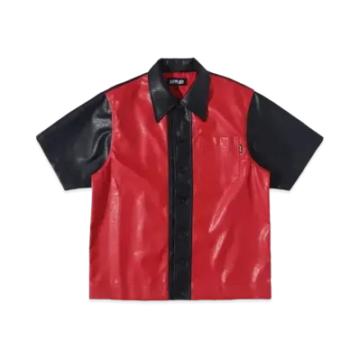 SUPPLIER Leather Shirt "Black"