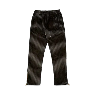 Just Don Sound Pinstripe Track Pant "Black"