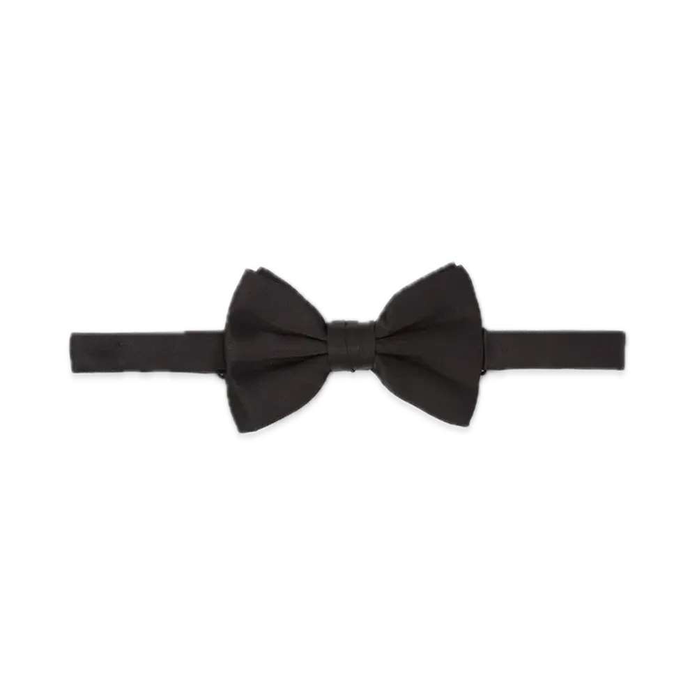 PRADA Satin Bow Tie "Black"