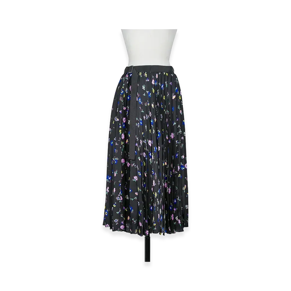 sacai Floral Print Skirt "Black"