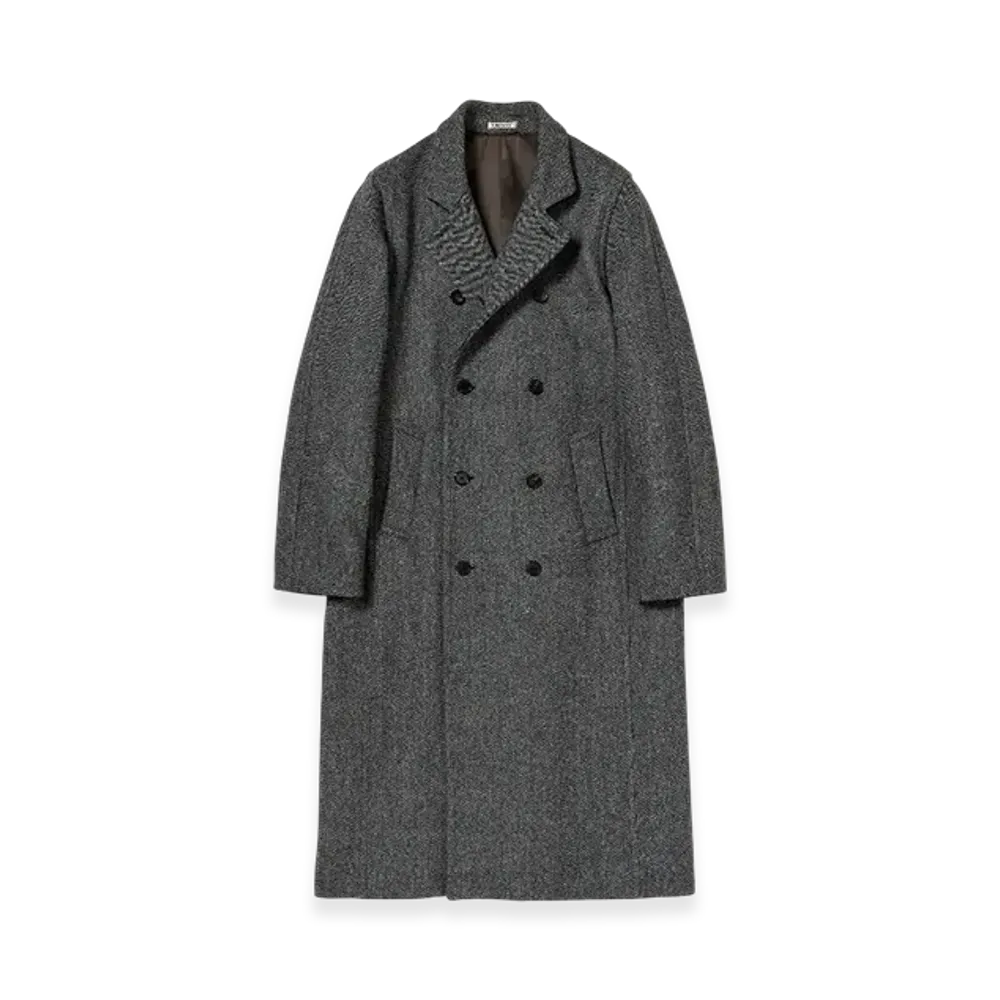 AURALEE Shetland Wool Double Cloth Coat "Grey"