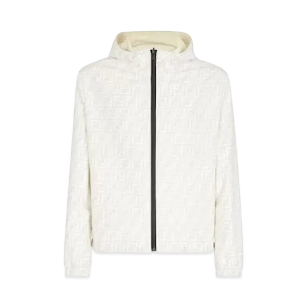 FENDI Men's Blouson Nylon Jacket "White"