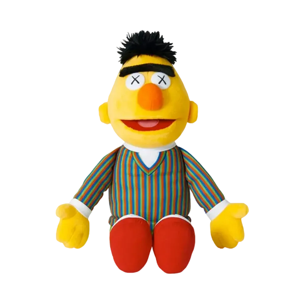 KAWS Sesame Street Uniqlo Bert Plush Toy "Yellow"