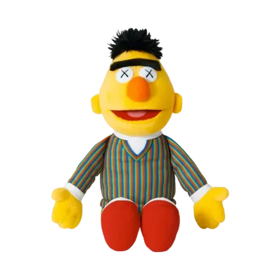 KAWS Sesame Street Uniqlo Bert Plush Toy "Yellow"