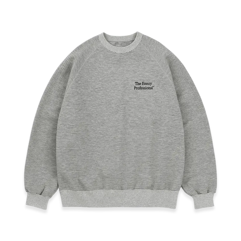ENNOY Border Crew Neck Sweat "Gray"