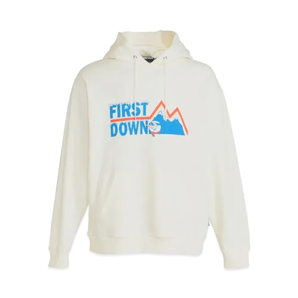 FIRST DOWN GRAPHIC HOODED SWEAT "Off White"