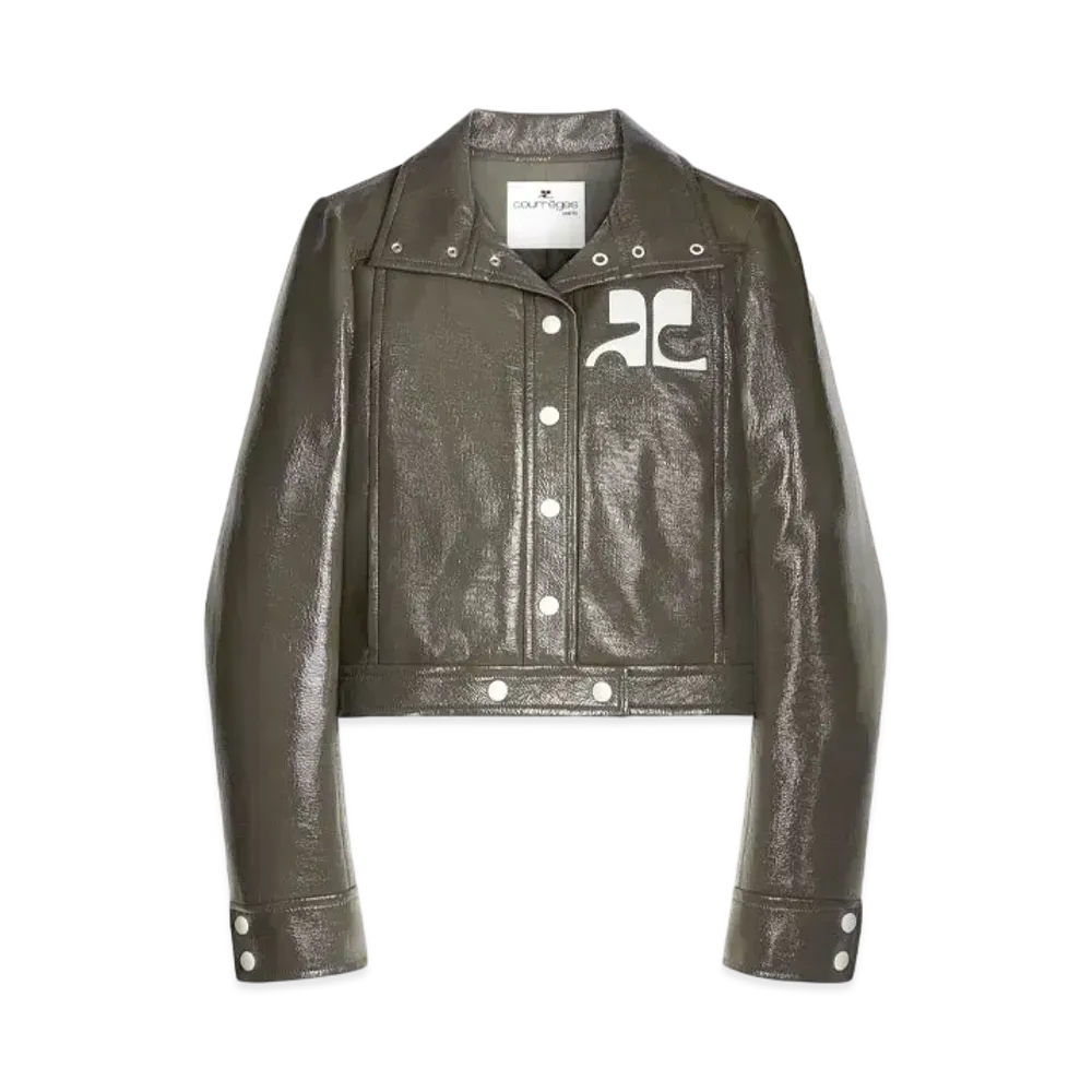 Courreges Reedition Vinyl Jacket "Camouflage Green"