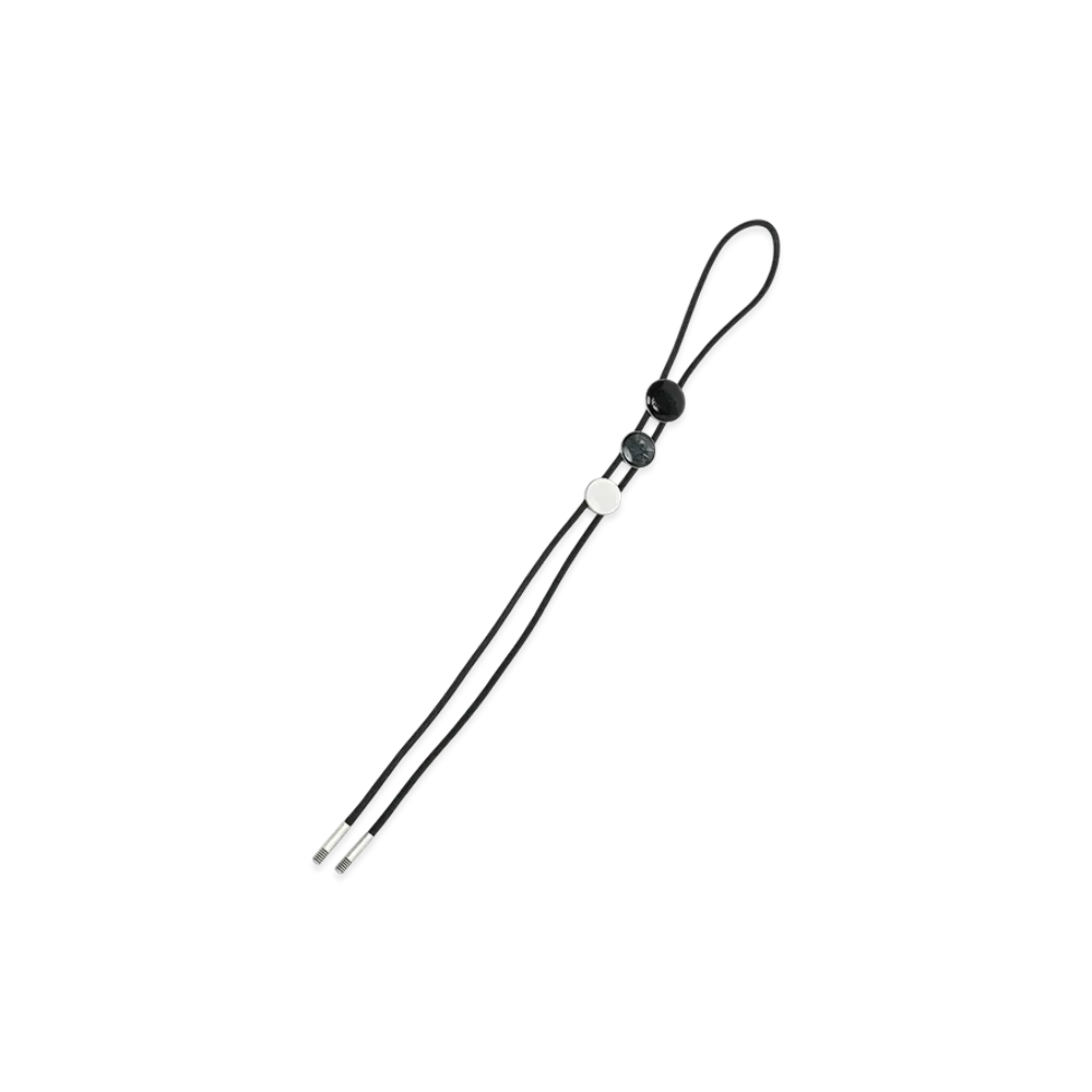 S'YTE Brass Logo Motif Loop Tie "Black"