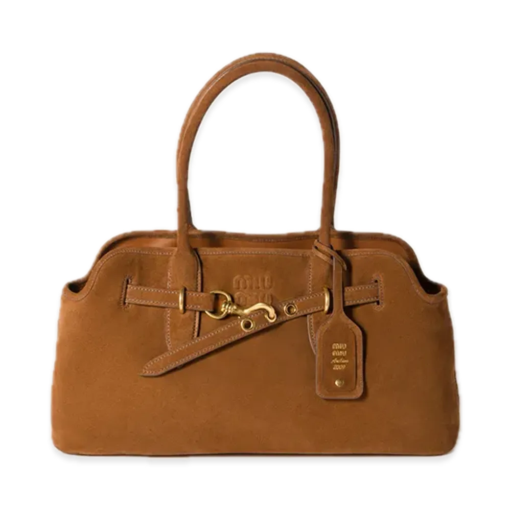 MIU MIU Aventure Suede Bag "Brown"