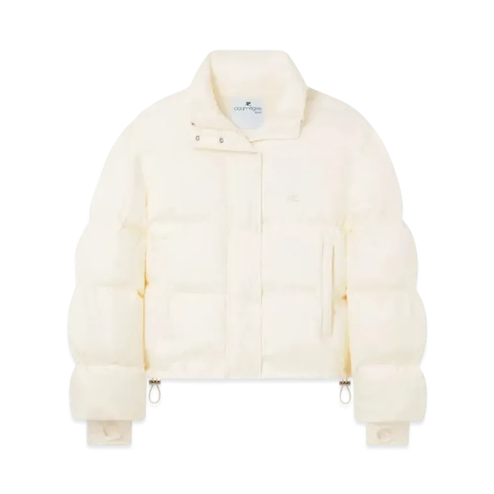 Courreges Cropped Puffer Jacket "Natural Beige"