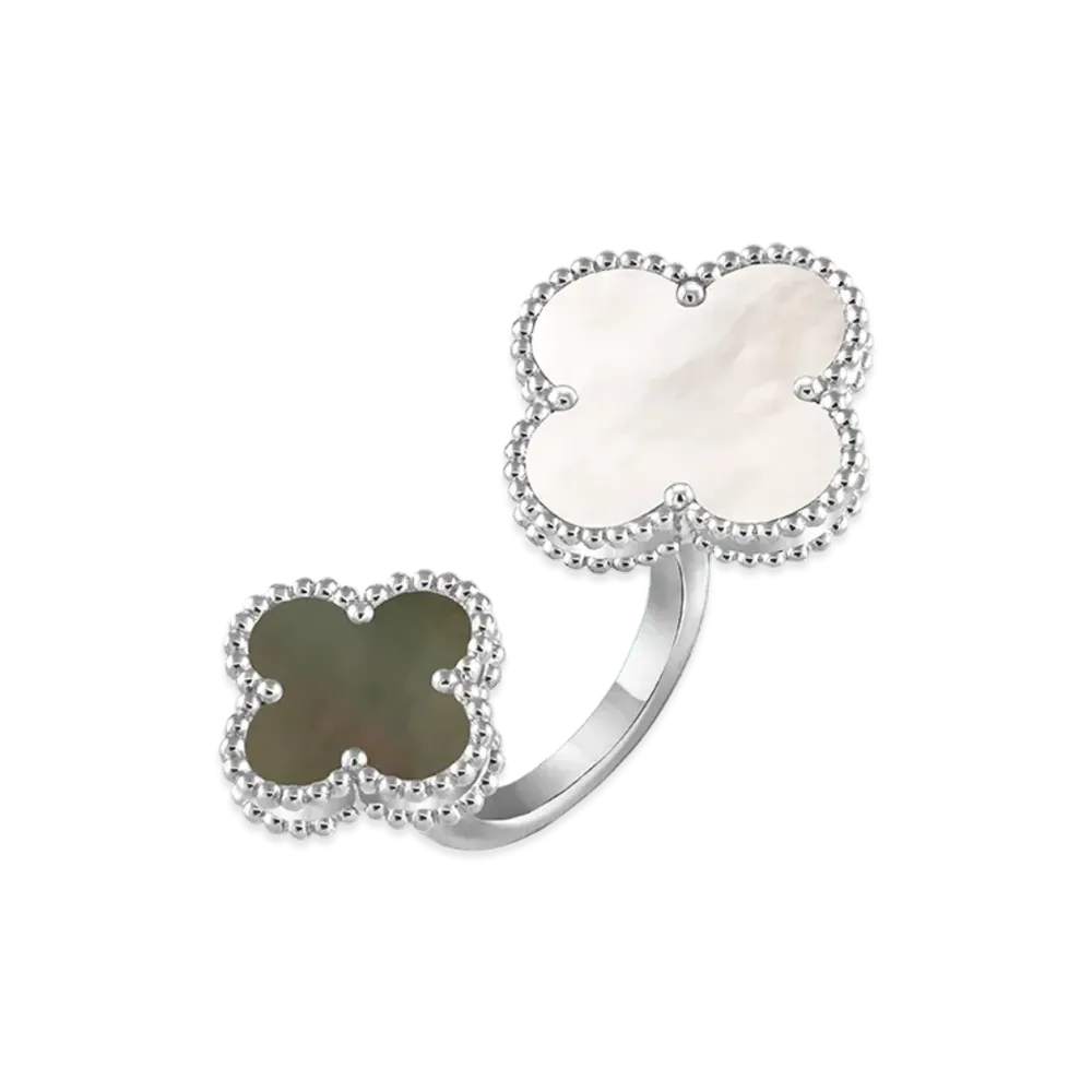 Van Cleef & Arpels Magic Alhambra Entre les Doigts ring "18K White gold/Mother-of-pearl"