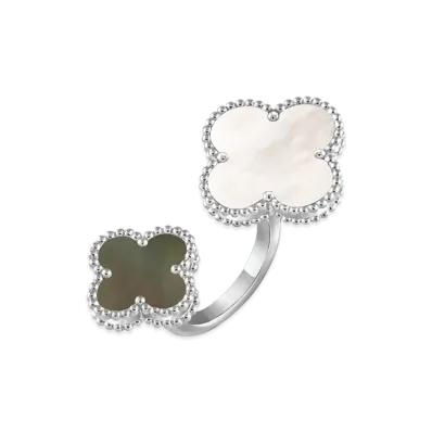 Van Cleef & Arpels Magic Alhambra Entre les Doigts ring "18K White gold/Mother-of-pearl"