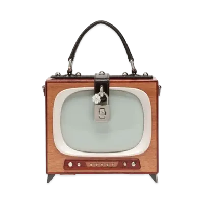 Dolce&Gabbana Dolce Box Bag TV Wood Hand Paint "Multicolor"