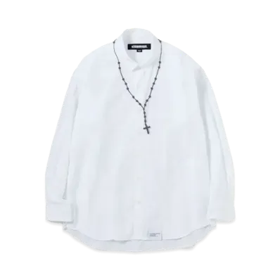 NEIGHBORHOOD Cross Embroidery Shirt LS "White"