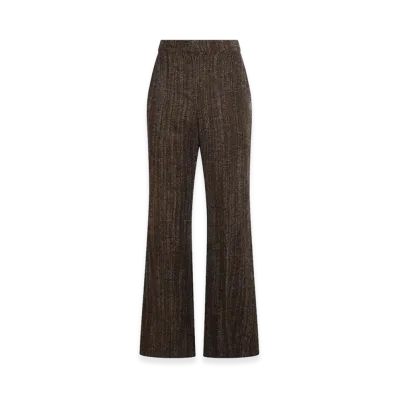 FENDI Women's Wool And Alpaca Trousers "Rust Brown"