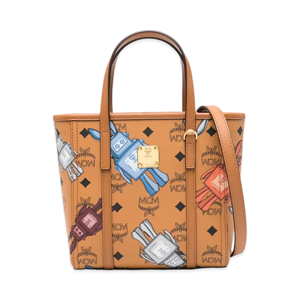 MCM Women's Printed Canvas Toni Handbag "Brown"