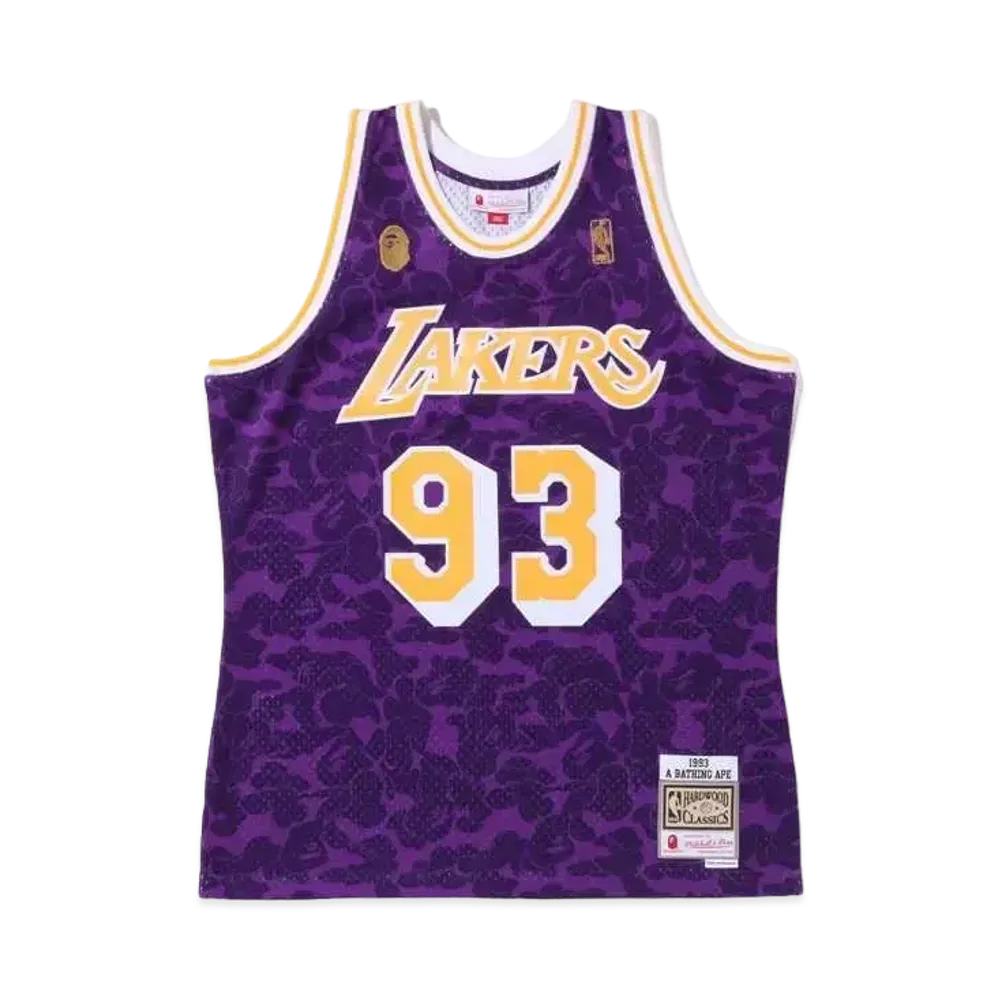 A BATHING APE x Mitchell&Ness x NBA LOS ANGELES LAKERS Jersey Tanktop "Purple"
