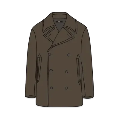 UNIQLO +J WoolO Wool Blend OverSize Pea Coat 445769 "Olive"