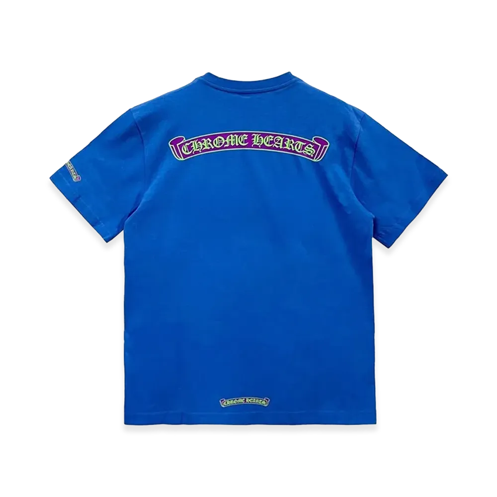 クロムハーツ ザットグループ スクロール Tシャツ "ブルー"