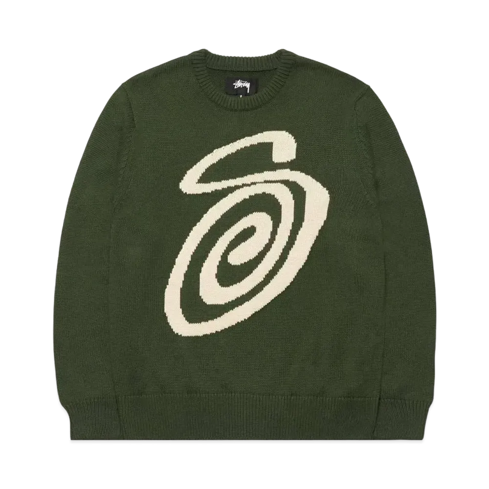 Stussy CURLY S SWEATER "Green"