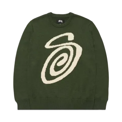 Stussy CURLY S SWEATER "Green"
