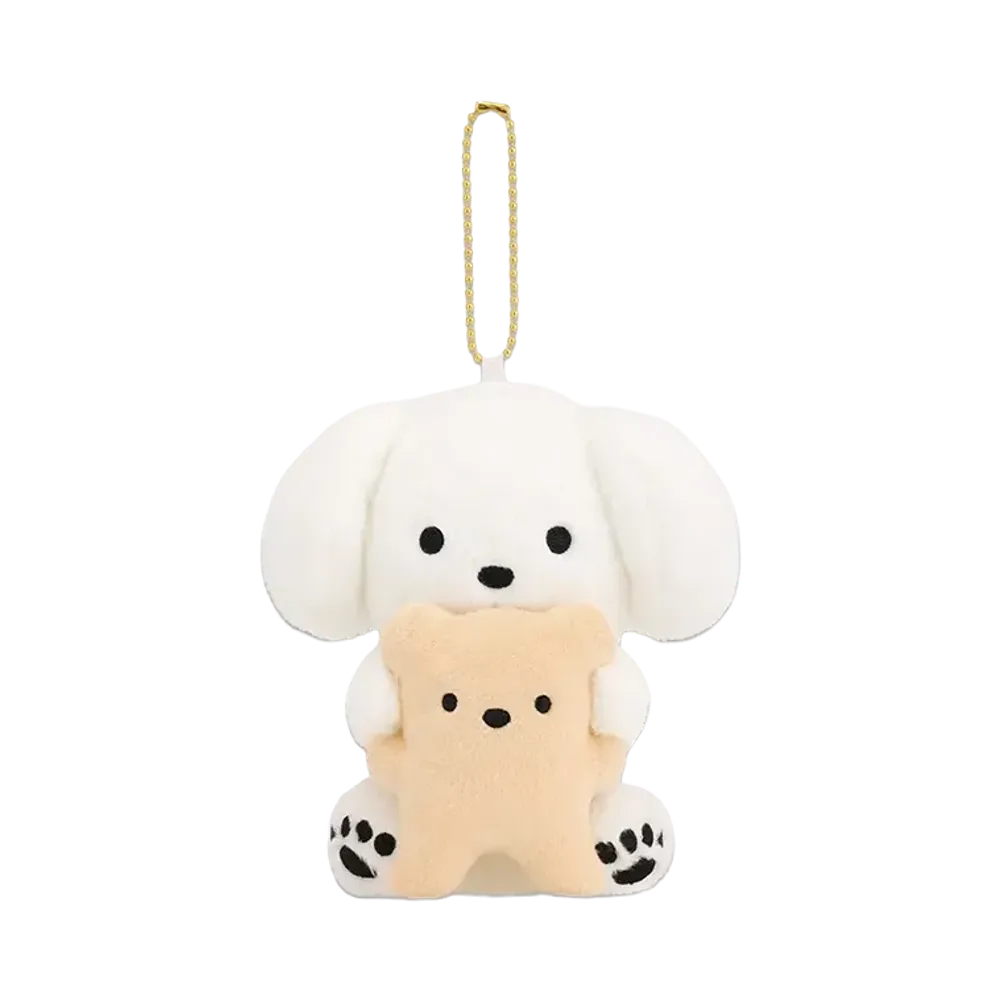 BANDAI "Ichiban Kuji" -Chokotto: A Little Bit of Life with a Dog - Illustration by Teraoka Natsumi- A Prize Chirarin Friends Dog Plush Mascot (Bear)