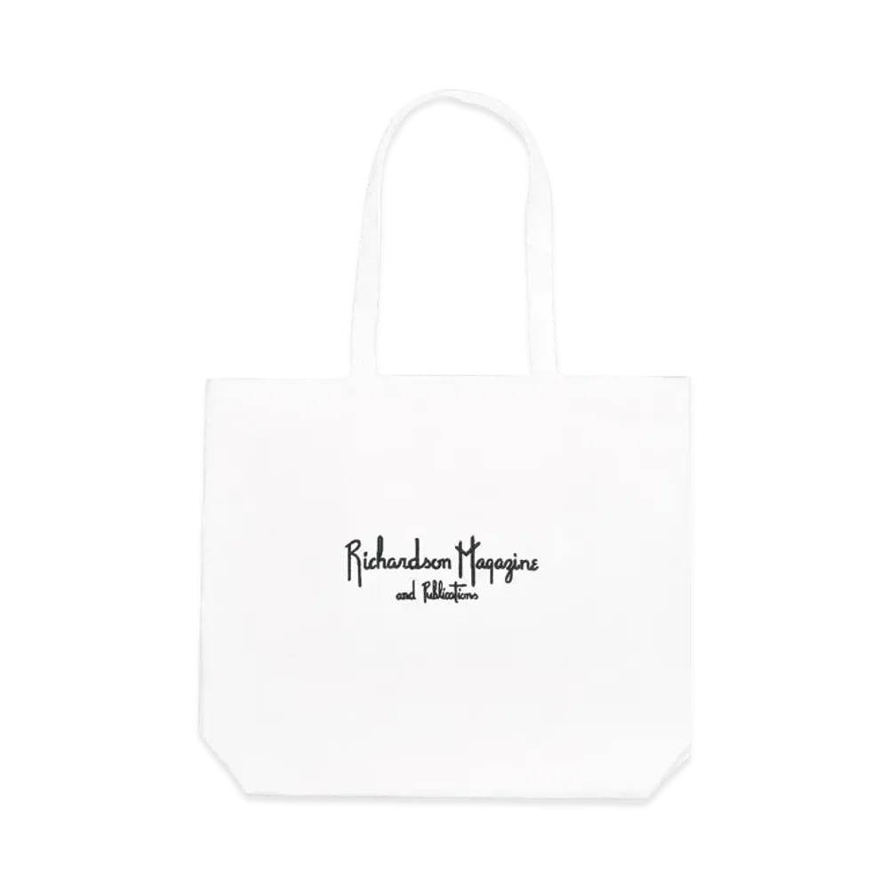 Richardson MAGAZINE AND PUBLICATIONS EMBROIDERED TOTE BAG "White"