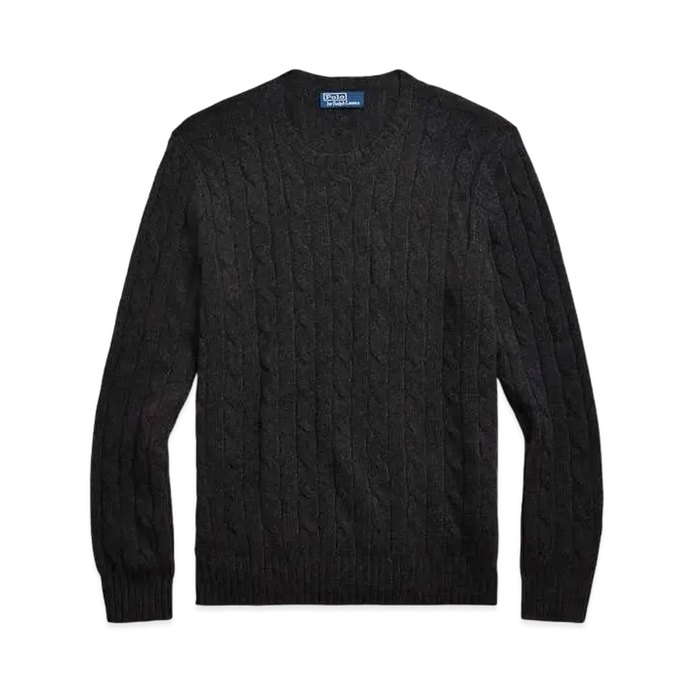 Polo Ralph Lauren Cable Knit Cashmere Sweater "Gray"