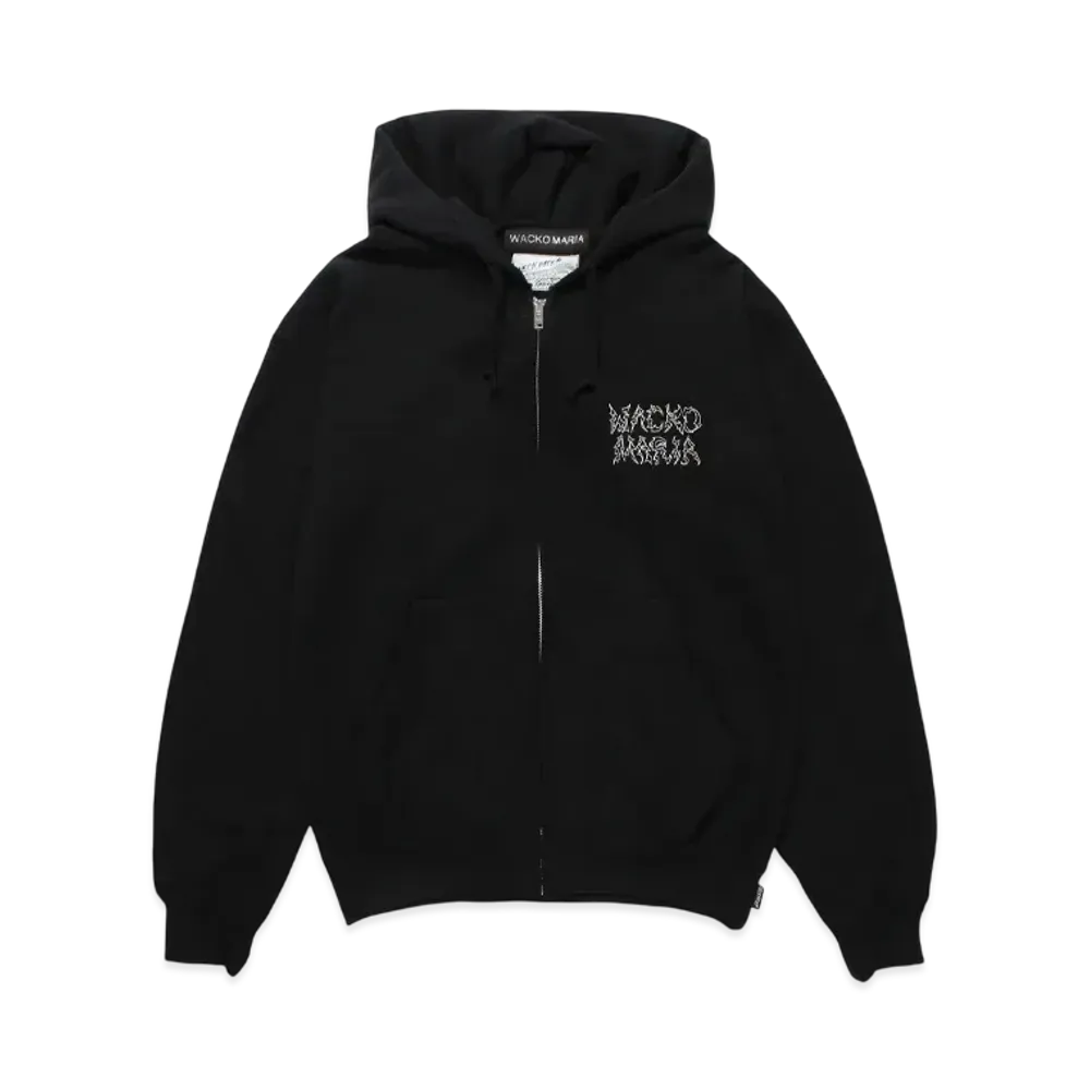 WACKO MARIA x NECKFACE Heavy Weight Zip Hooded Sweat Shirt "Black"