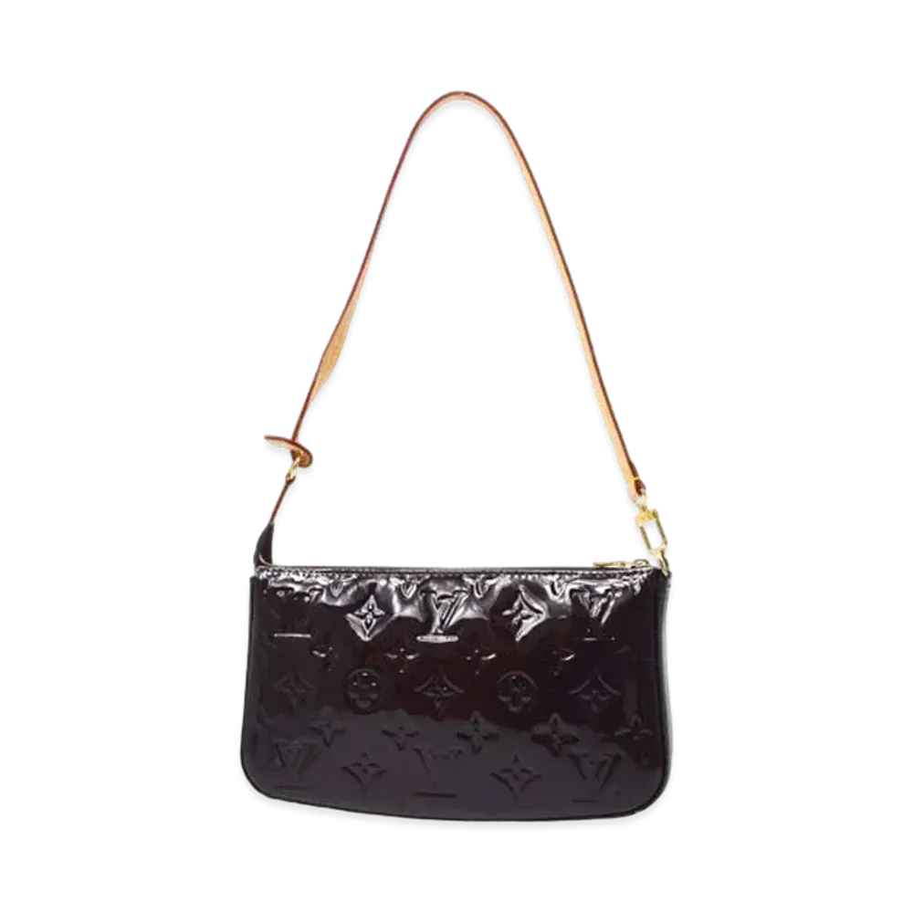 Louis Vuitton Vernis Pochette Accessories "Amarante"