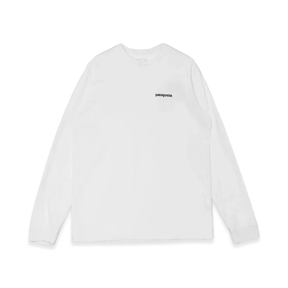 Patagonia Long-Sleeved P-6 Logo Responsibili T-Shirt "White"