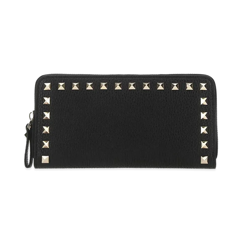 Valentino Women's Leather Rockstud Wallet "Black"