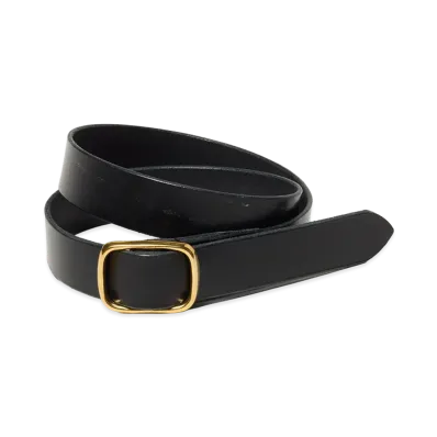 AURALEE Reversible Buckle Belt "Black"