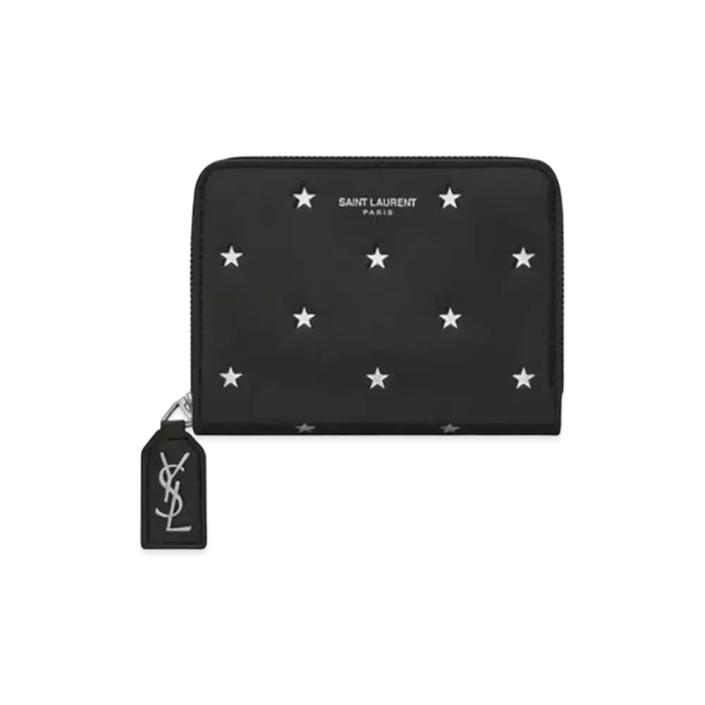 Saint Laurent Star Leather Compact Wallet "Black"