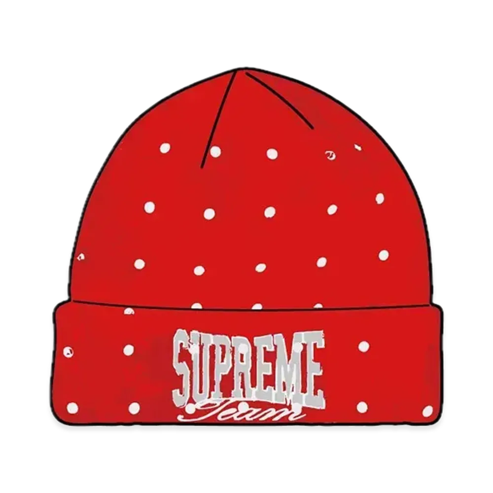 Supreme New Era Rhinestone Beanie "Burnt Red"