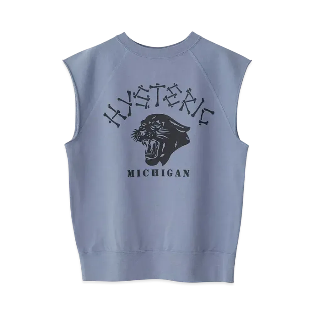 HYSTERIC GLAMOUR Detroit Tribe Vest "Blue"