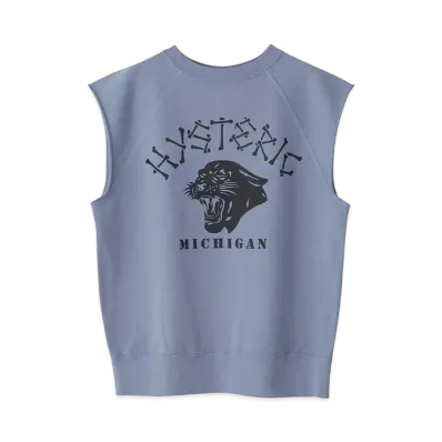 HYSTERIC GLAMOUR Detroit Tribe Vest "Blue"